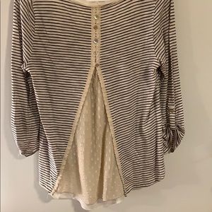 Detailed Striped Top